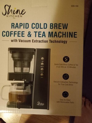 Shine Kitchen Co. Rapid Cold Brew Coffee & Tea Machine With Vacuum