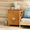 JIONJOY Rustic Chic Storage Sideboard with Geometric Doors - 2-Door Buffet Cabinet with Drawer for Dining Room, Bedroom, or Entryway - 3 of 4