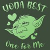 Juniors Womens Star Wars Valentine's Day Yoda Best One for Me Festival Muscle Tee - 2 of 4