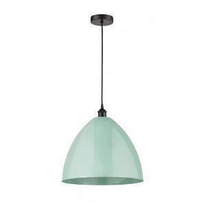 Plymouth Dome - 1 Light Cord Hung Mini Pendant In Industrial Style-18.75 Inches Tall and 16 Inches Wide - 1 of 1