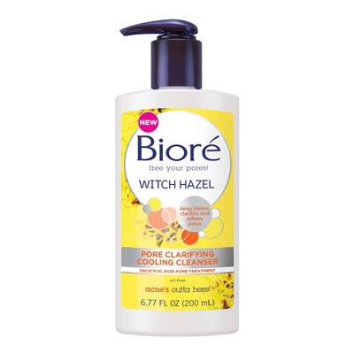 Biore Witch Hazel Pore Clarifying Cooling Cleanser - 6.77 fl oz