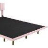 Acekool Modern Queen Size Floating Bed Frame with Motion Sensor Night Lights, Upholstered Platform, Noise-Free, Beige - 4 of 4