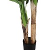 Monarch Specialties Artificial Plant 55 inch Tall Banana Tree Indoor Faux Fake Floor Greenery Potted Real Touch Decorative Green Leaves Black Pot - 3 of 4
