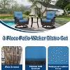 3 Pieces Outdoor Swivel Patio Rocking Chairs, Outdoor Wicker Patio Furniture, 2 Glider Chairs & Side Table, for Backyard, Garden, Balcony, Deck - 4 of 4