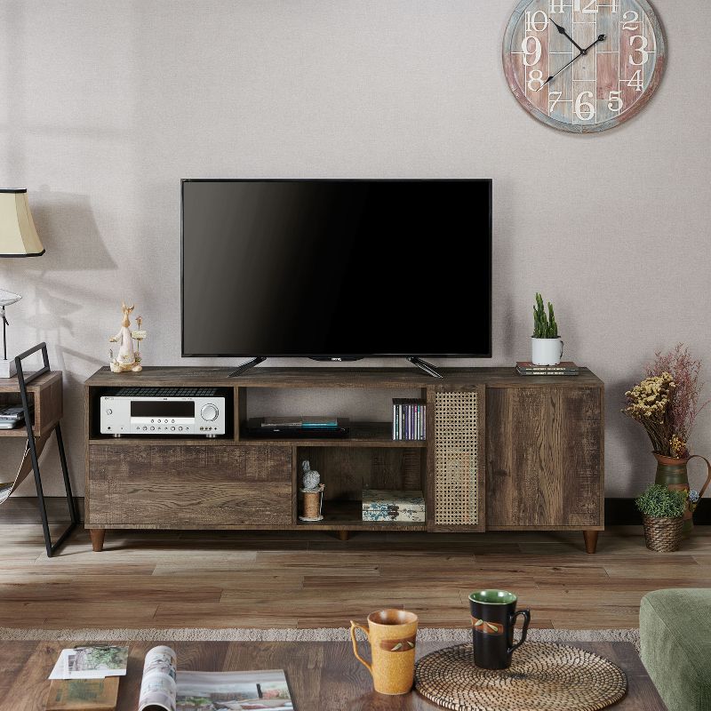 Niles TV Stand for TVs up to 80&#34; Reclaimed Oak - HOMES: Inside + Out, 3 of 10