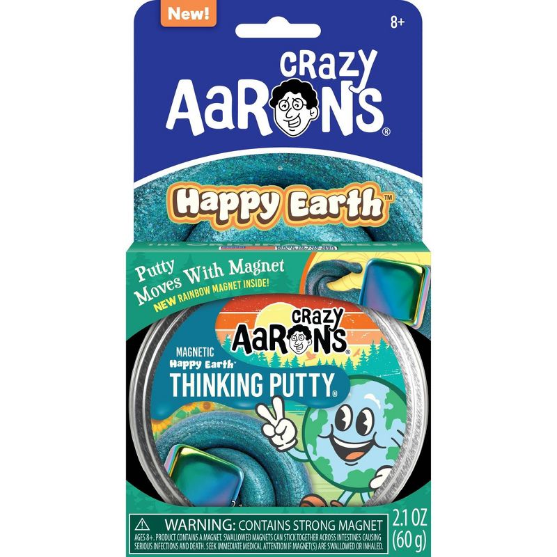 Crazy Aaron&#39;s Happy Earth Magnetic 3.5&#34; Thinking Putty Tin, 1 of 7