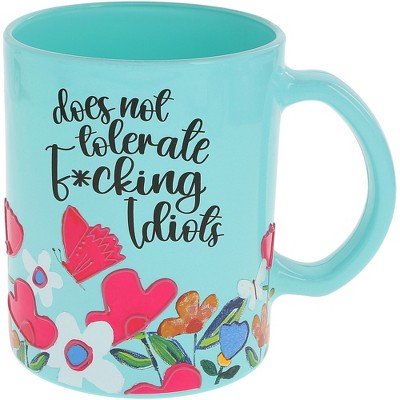 Pavilion Gift Company - Idiots - 18 oz Glass Mug - Drinkware