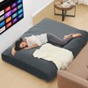 Itopfox Giant Convertible Bean Bag Chair to Bed - Micro Fiber Cover with Furniture Foam Filler Floor Couch Sofa for Bedroom, Dorm Room Full Charcoal - 2 of 4