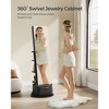 SONGMICS 360° Swivel Mirrored Jewelry Cabinet with Lights Full-Length Mirror with Jewelry Storage - image 3 of 4