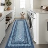 Washable Area Rug, Vintage Accent Rug, Braided Print Carpet, Low Pile Non-Shedding Kitchen Rugs with Non Slip Backing, Foldable Rug - 2 of 4