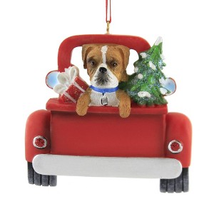 Kurt S. Adler 3.25 In Dog In Back Of Truck Christmas Tree Diy Personalize Tree Ornaments - 1 of 3