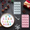 JDICTION 2 Pack Christmas Tree Silicone Molds, 15-Cavity Tray for Chocolate, Candy, Pudding, Jelly, Ice Cubes, Biscuits, Cake, DIY Crafts - 3 of 4