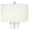 360 Lighting Watkin Modern Table Lamps Set of 2 with Square Risers 28 1/2" Tall Clear Glass USB and AC Power Outlets in Base White Drum Shade for Home - 2 of 4