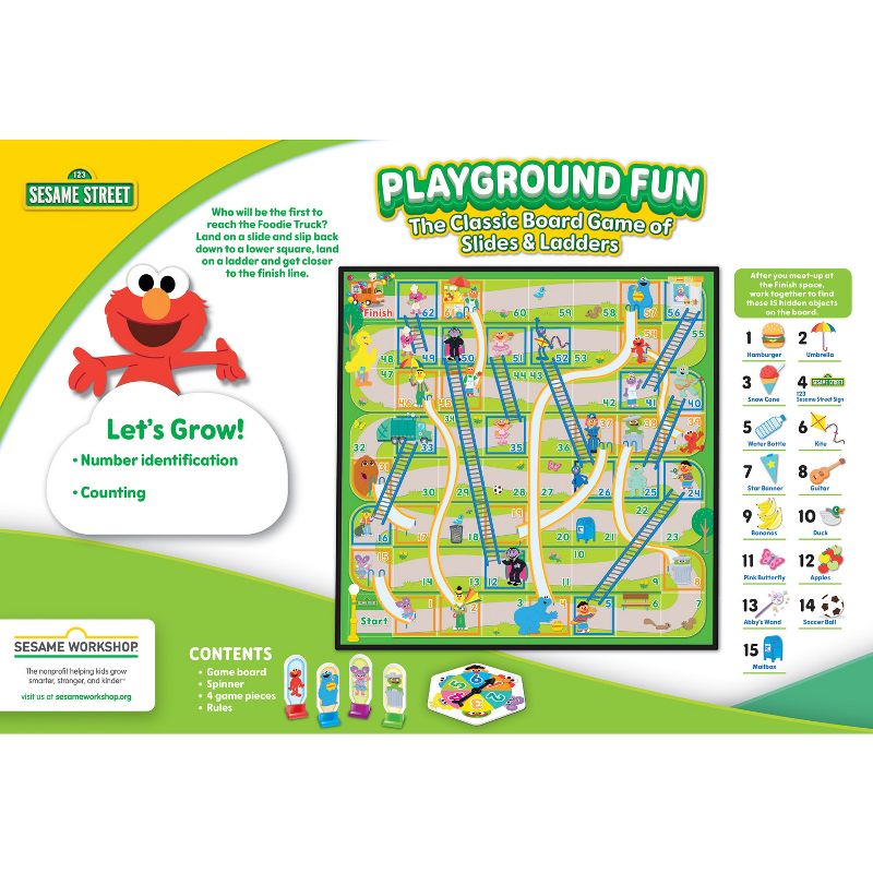 MasterPieces - Sesame Street Playground Fun - Slides & Ladders Family Board Game for Kids, 3 of 5