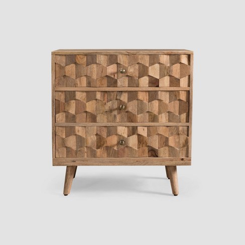 CARLO THREE DRAWER CHEST FOG - REVIVAL HOME