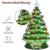 HONGGE 15" Hand-Painted Ceramic Christmas Tree with Star Topper and 64 Multicolor Lights, Pre-Lit Tabletop Holiday Decoration with for Home, Office - 4 of 4