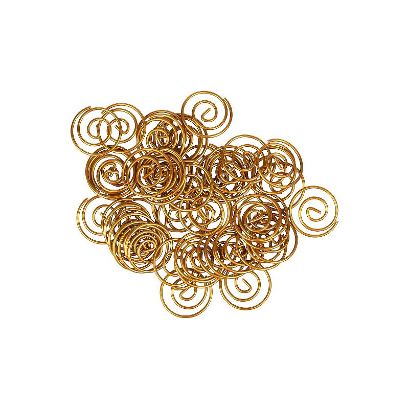JAM Paper Colored Circular Paper Clips Round Paperclips Gold 2 Packs of 50 21832062B, 4 of 6