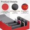 Unique Bargains Leather Magnetic Closure Trading Card Storage Box with 10 Pcs Dividers - 3 of 4