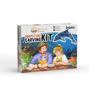 Dolphin Soapstone Carving Kit, Carve Your Own Sculpture for Girls, Kids, Boys -Fun DIY Arts and Crafts Activity - Sculpting Kits - 1 of 4