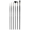 Black Swan Synthetic Red Sable Paint Brushes Try Me Set of 6 - Professional Quality Long Handle Paint Brushes in Assorted Shapes and Sizes for Oil, - 2 of 4