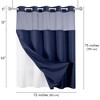 Americanflat 72x75 Hookless Waffle Pattern Shower Curtain - Water-Resistant Long Shower Curtain with Sheer Panel, Snap-In Liner, and Grommets - 2 of 4