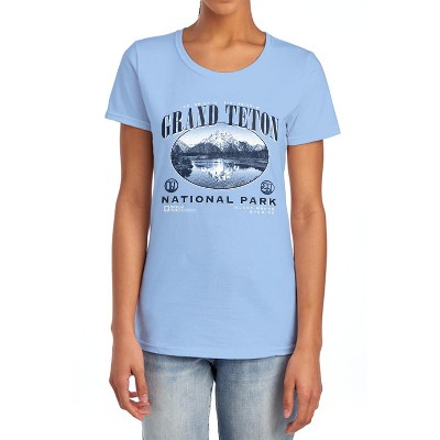 Grand Teton National Park Classic Women's T-Shirt Light Blue