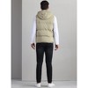 Lars Amadeus Men's Warm Sleeveless Puffer Detachable Hooded Winter Padded Vest - 3 of 4