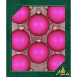 Christmas By Krebs - 67mm / 2.625" Designer Glass Baubles [8 Pieces] - 1 of 4
