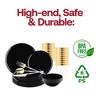Smarty Had A Party Black Flat Round Plastic Tableware Set - 120 Sets - 4 of 4