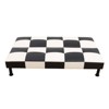 DOMETOUR Black & White Faux Leather Convertible Sofabed - Modern Living Room Sleeper Sofa - 2 of 4
