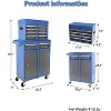 5 Drawer Rolling Tool Chest, 2-in-1 Steel Tool Storage Chest with Locking Wheels, Drawers, Hooks, Tray Dividers, for Garage, Workshop, Warehouse - 2 of 4