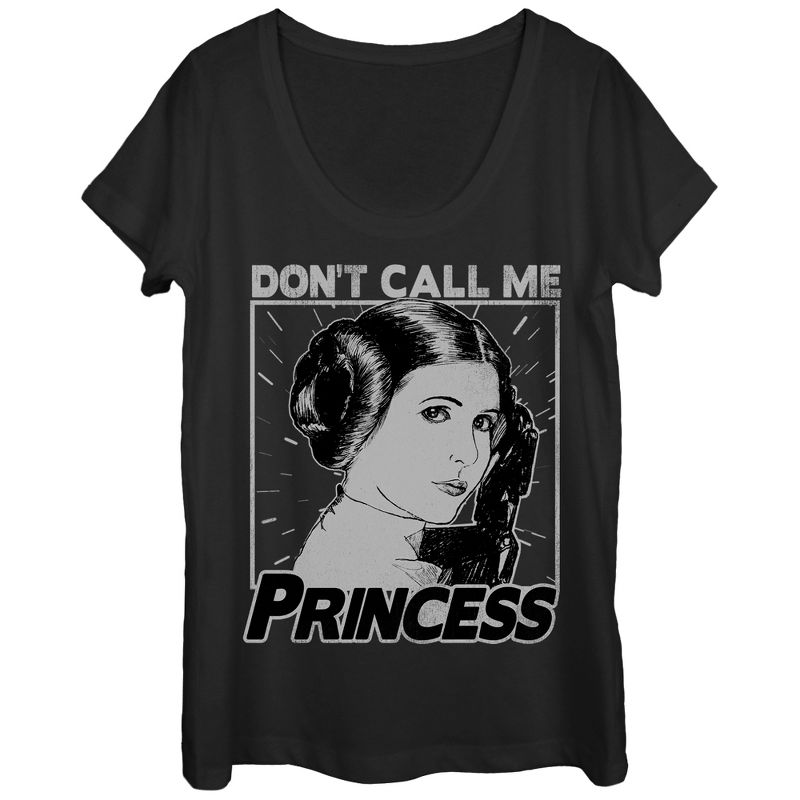 Women's Star Wars Don't Call Me Princess Scoop Neck, 1 of 3