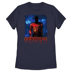 Womens Marvel: Daredevil Glitch Daredevil Painting T Shirt - 1 of 4