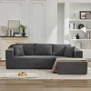 106" Modern Corduroy Deep Seat Modular Sectional Sofa with Right Facing Chaise, Cloud-Style Couch for Living Room or Apartments–The Pop Home - 2 of 4