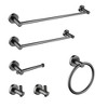 Wall-Mounted 6-Item Towel Rack Collection for Bathroom: Space-Efficient & Stylish Storage Solution - 2 of 4