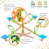 4-Seat Kids Seesaw Indoor Outdoor Toys, 360 Degrees Rotating Swivel Teeter Totter Seesaw Home Playground Playing Equipment - 4 of 4