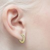 Classic 14k yellow gold open hoop earrings with a refind, sleek design for timeless elegance - 3 of 4