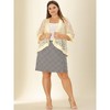 Agnes Orinda Women's Plus Size Elegant 3/4 Sleeve Open Front Lace Lightweight Cardigans - 3 of 4
