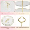 Unique Bargains 2 Tier Dessert Cup Cake Holder Tower with Tiered Tray for Donut Fruits Clear Gold Tone - 3 of 4