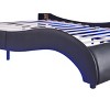 NicBex Full/Queen Upholstered Faux Leather Platform Bed Frame with LED Lights,Wave Like Curve Low Profile Platform Bed Frame,Wood Slats Support - 3 of 4