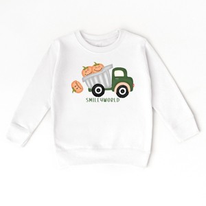 The Juniper Shop SmileyWorld Dump Truck Pumpkins Toddler Sweatshirt - 1 of 4