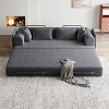 VASIP 78.7-inch Convertible Sofa Bed  Chenille Folding Mattress with Pillow and Pocket for Living Room  Bedroom - 2 of 4