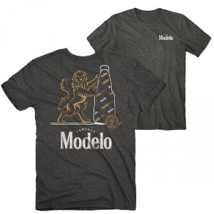 Adult Modelo Fighting Spirit Front and Back Print T-Shirt - 1 of 4