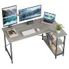 Bestier Reversible L Shaped Computer Desks, Work Desk with Adjustable Shelves - 2 of 4