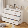 SUGIFT 6 Drawer Dresser, Modern Wood Chest of Drawers with Metal Handles for Bedroom Living Room Hallway Entryway, White - 4 of 4