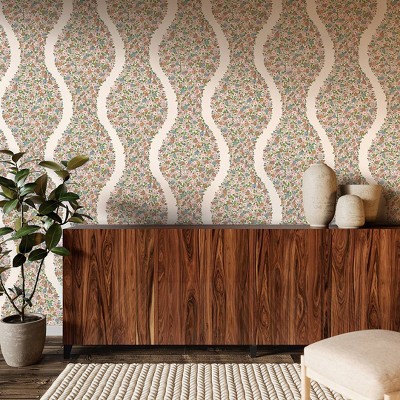 Cosy Posy Floral Peel and Stick Wallpaper in Neutral Colors