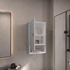 INFURNIC Decorative Wall Shelf 28 Inch Tall Medicine Cabinet with Open and Interior Shelves for Bathroom Storage, White, 13.9"*16.2"*28.6" - 2 of 4