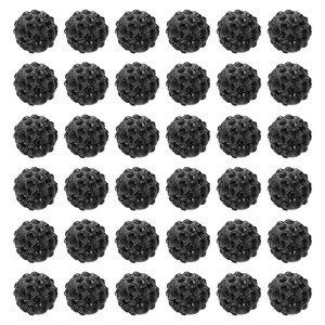 Unique Bargains Round Ball DIY Rhinestone Clay Beads for Jewelry Making 60 Pcs - 1 of 4