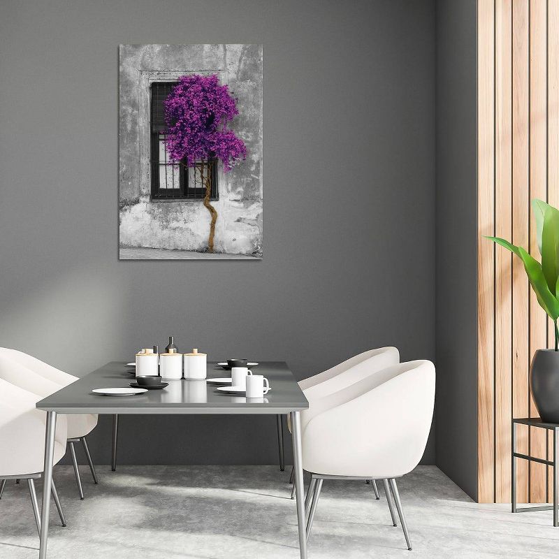 Tree in Front of Window Purple Pop Color Pop by Panoramic Images Unframed Wall Canvas - iCanvas, 3 of 4