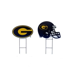 NCAA Grambling State Tigers 2pk Logo and Helmet Garden Stake Set - 1 of 1